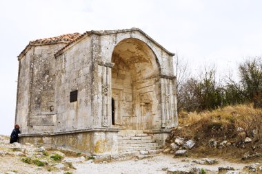 Mausoleum Dzhanike-Khanym in chuft-kale town clipart