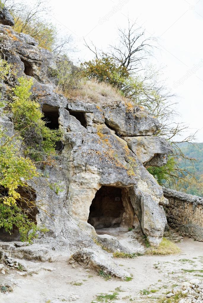 mountain Caves of ancient town chufut kale