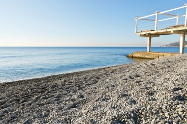 Yalta kentsel Massandra çakıl plajı