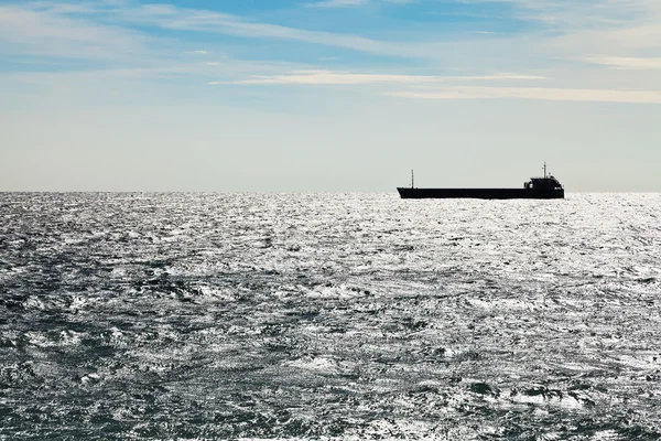 Ship in Black sea in autumn — Stock Photo, Image