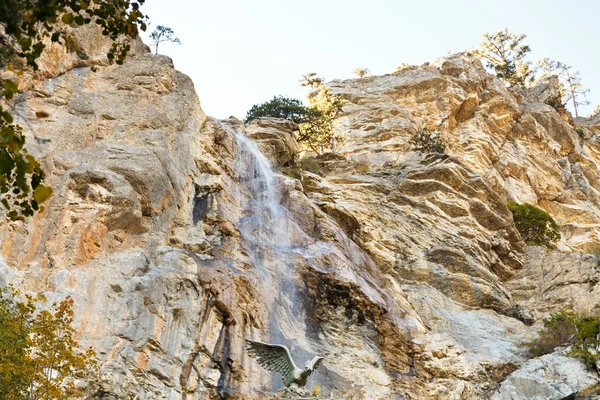 Waterfall uchan-su near Yalta in south Crimea — Stock Photo, Image