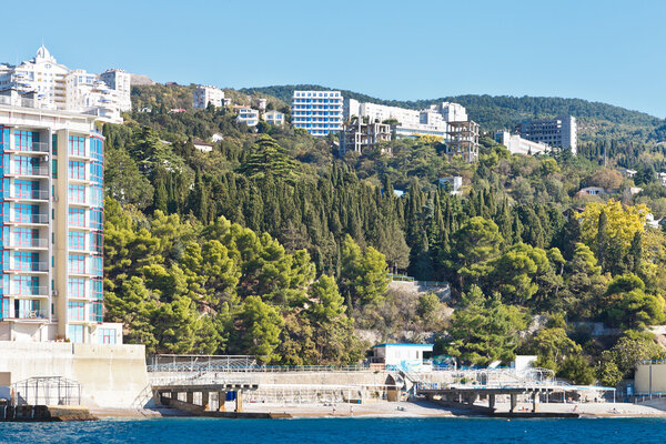 waterfront in Miskhor resort area in Crimea