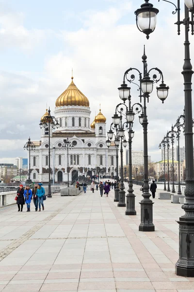 Вид на храм Христа Спасителя, Москва — стокове фото
