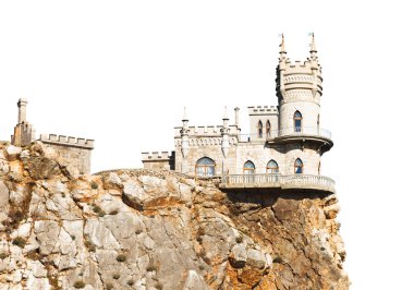 Cliff izole Crimea'da sarayının yuva yutmak