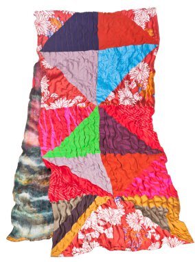 el yapımı patchwork ve batik eşarp izole