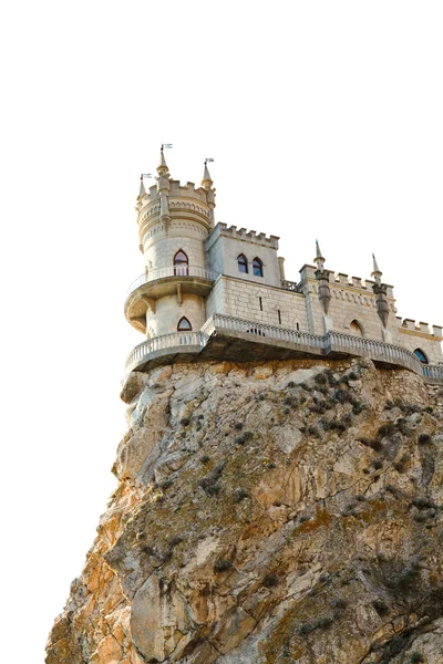 Vlaštovčí hnízdo hrad na skále na Krymu, samostatný — Stock fotografie