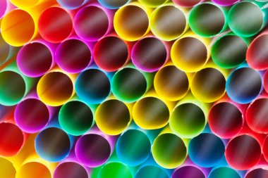 renkli plastik içme payet yakın çekim