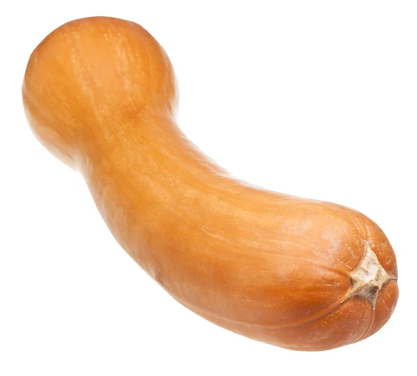 Reifer Butternut-Kürbis isoliert auf weiß — Stockfoto