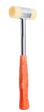 Beyaz izole yumuşak yüzlü çekiç