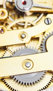 pirinç clockwork vintage saatin arka plan
