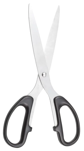 Standard scissors for paper with black handles — Stock Photo, Image