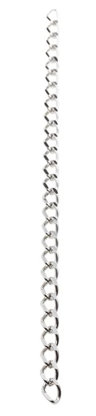 Bottom view of hanging chain isolated on white — Stock Photo, Image