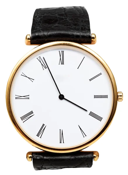 Vijf minuten tot vier uur op de wijzerplaat van een horloge — Stockfoto