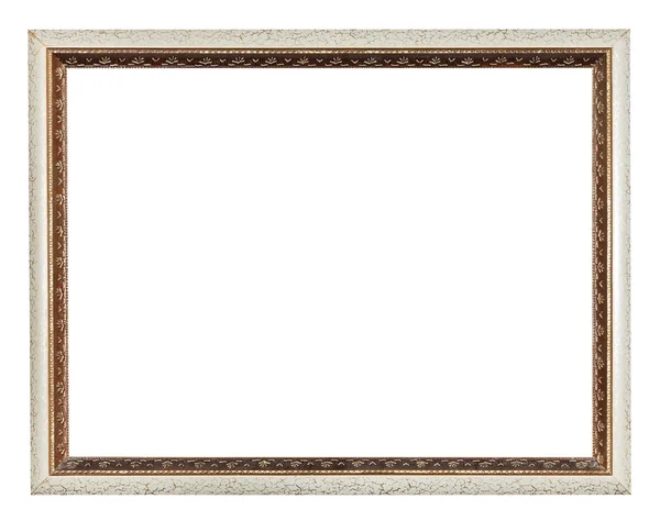 Narrow modern wooden carved picture frame — Stock Photo, Image