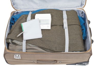 Sphygmometer ve ceket çantada Paketli