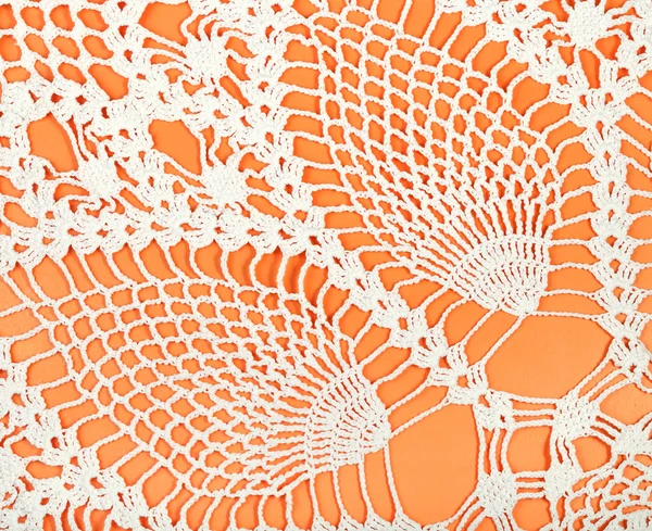 Laço padrão de abacaxi por crochê close-up — Fotografia de Stock