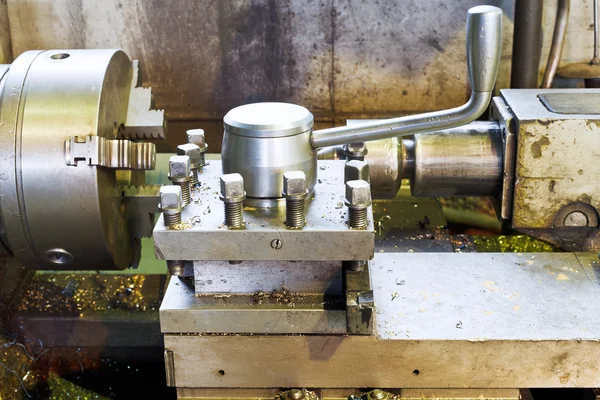 Spindles of metalworking lathe machine — Stock Photo, Image