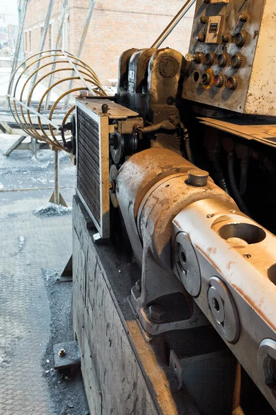 Steel cutting and bender machine close up — Stock Photo, Image