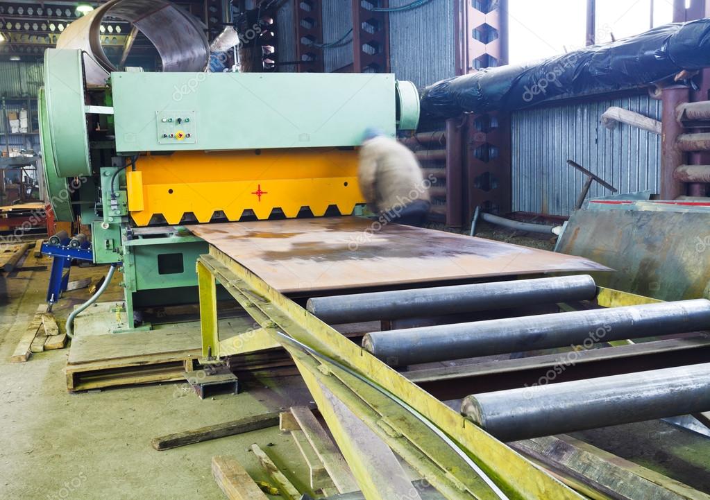 Cutting machine for metal sheets — Stock Photo © vvoennyy 60169061