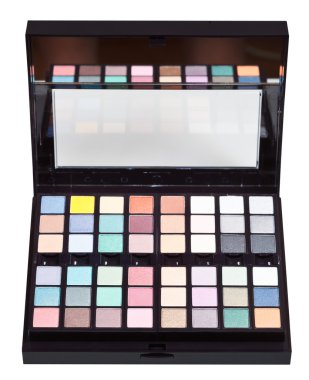 Makyaj kutusu beyaz izole ayna ile