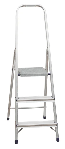 Short folding stepladder isolated on white — Stock Photo, Image