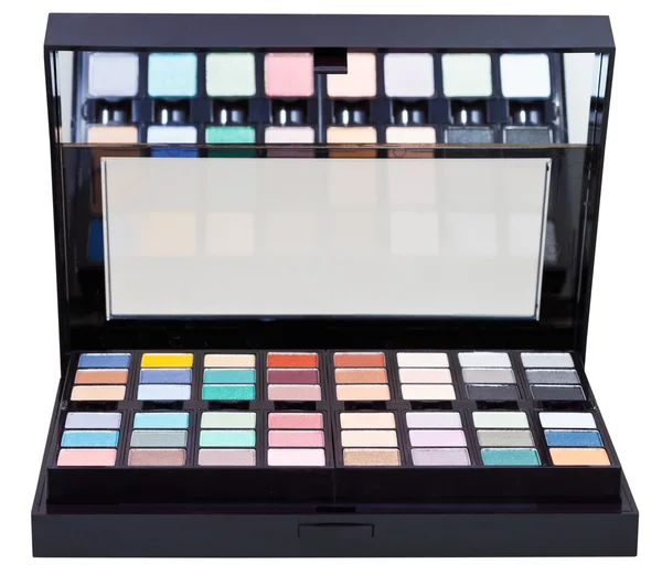 Öppna fallet med makeup kit isolerade — Stockfoto