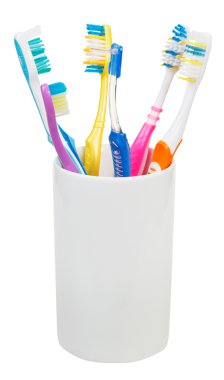 beş diş fırçaları ve interdental fırça
