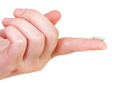 kadın el parmağı Kontakt lens