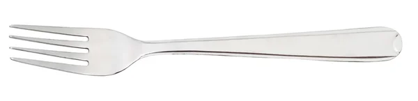 스틸 플랫 포크-칼 흰색 절연 — 스톡 사진