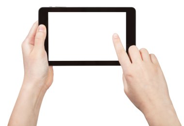 tablet pc ekran dışarı kesim ile dokunmadan parmak