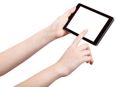 parmak basın touchpad ile kesip perde