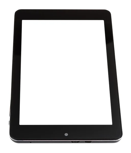 Tablet-PC mit ausgeschnittenem Bildschirm isoliert auf weiß — Stockfoto