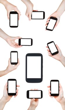 akıllı telefonlar tutan el