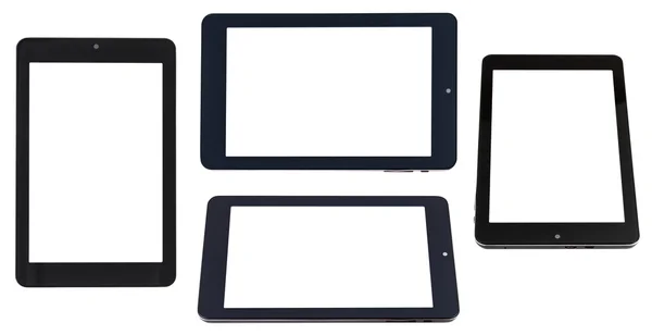 Set di tablet pc con schermo tagliato isolato — Foto Stock