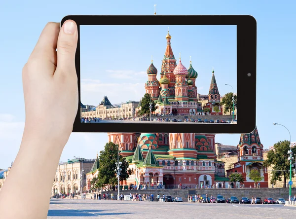 Photo of Red Square with Vasilevsky descent — Stock Photo, Image