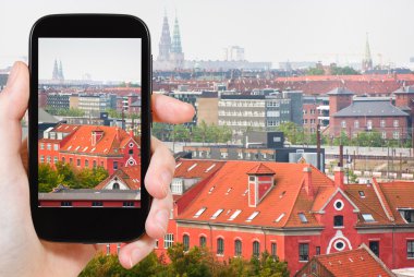 Kopenhag şehir turist alarak fotoğraf