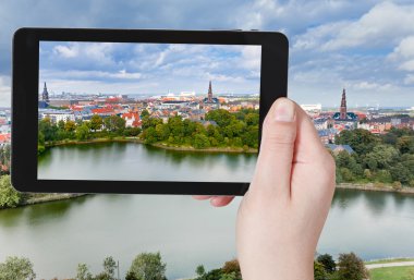 Copenhagen merkezinin turistik alarak fotoğraf