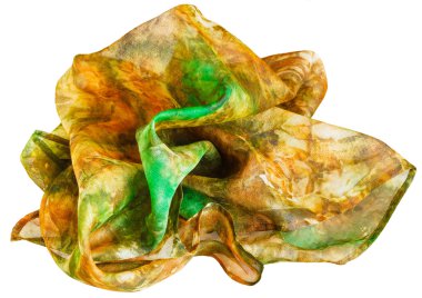 izole sarı batik tarafından boyalı İpek eşarp