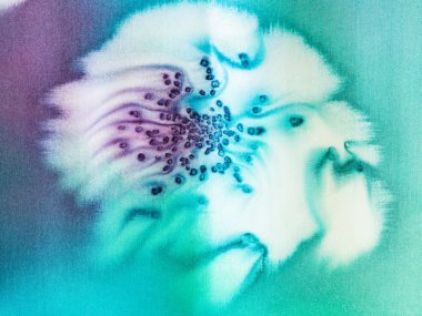 tuz batik ipek boyalı yakın çekim