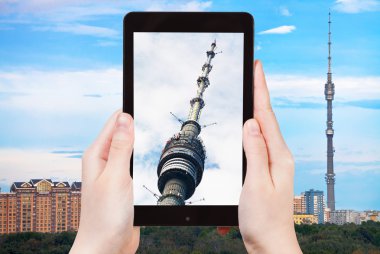 Moskova'da televizyon kulesi fotoğraflarını turizm