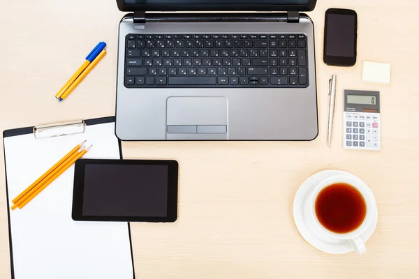 Business still life - above view of working place — Stock Photo, Image