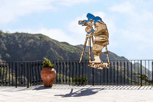 Standbeeld van Francis Ford Coppola in Sicilië — Stockfoto