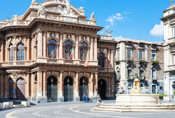 Teatro Massimo Bellini en la plaza de Catania —  Fotos de Stock