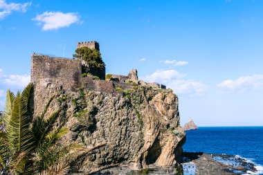 The Castello Normanno in Aci Castello town, Sicily clipart