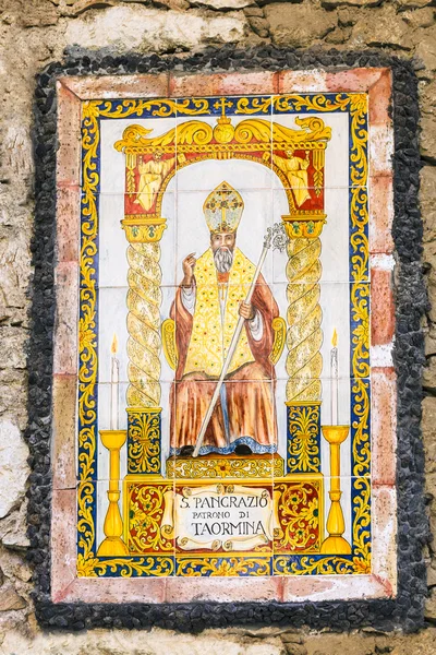 Aziz Pancras Taormina, Sicilya — Stok fotoğraf