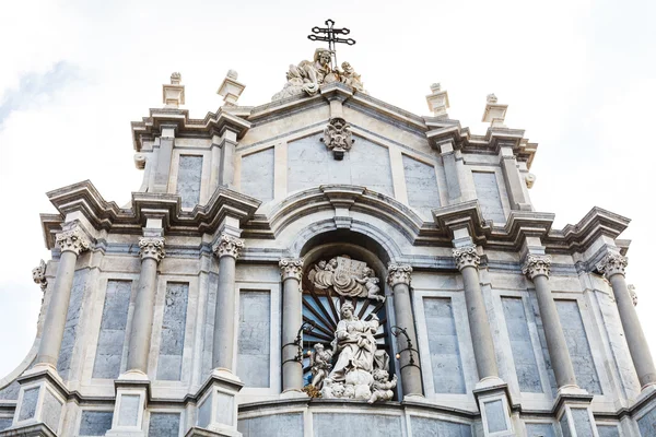 Facciata della Cattedrale di Sant'Agata a Catania — Foto Stock