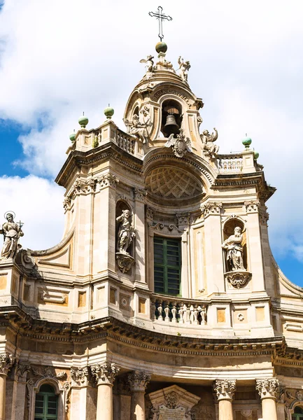 Facade of Basilica della Collegiata, Catania — Stock Photo, Image