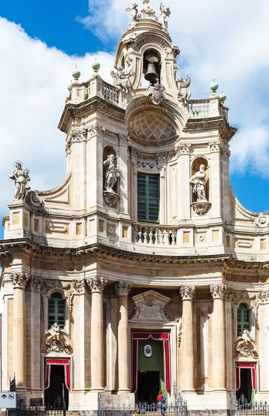 Basilica della collegiata auf der via entnea, catania — Stockfoto