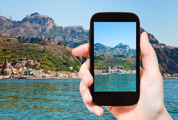 Foto de Taormina - popular resort turístico — Fotografia de Stock