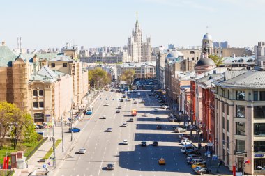 Lubyanka Meydanı Moskova görünümünü yukarıda